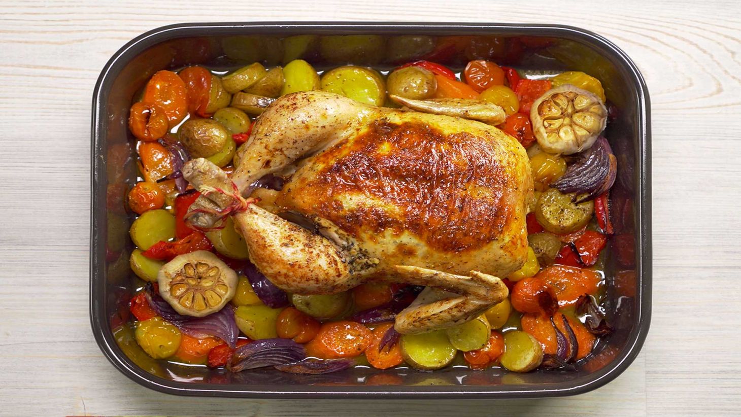 Запеченные овощи с курицей в духовке рецепты с фото