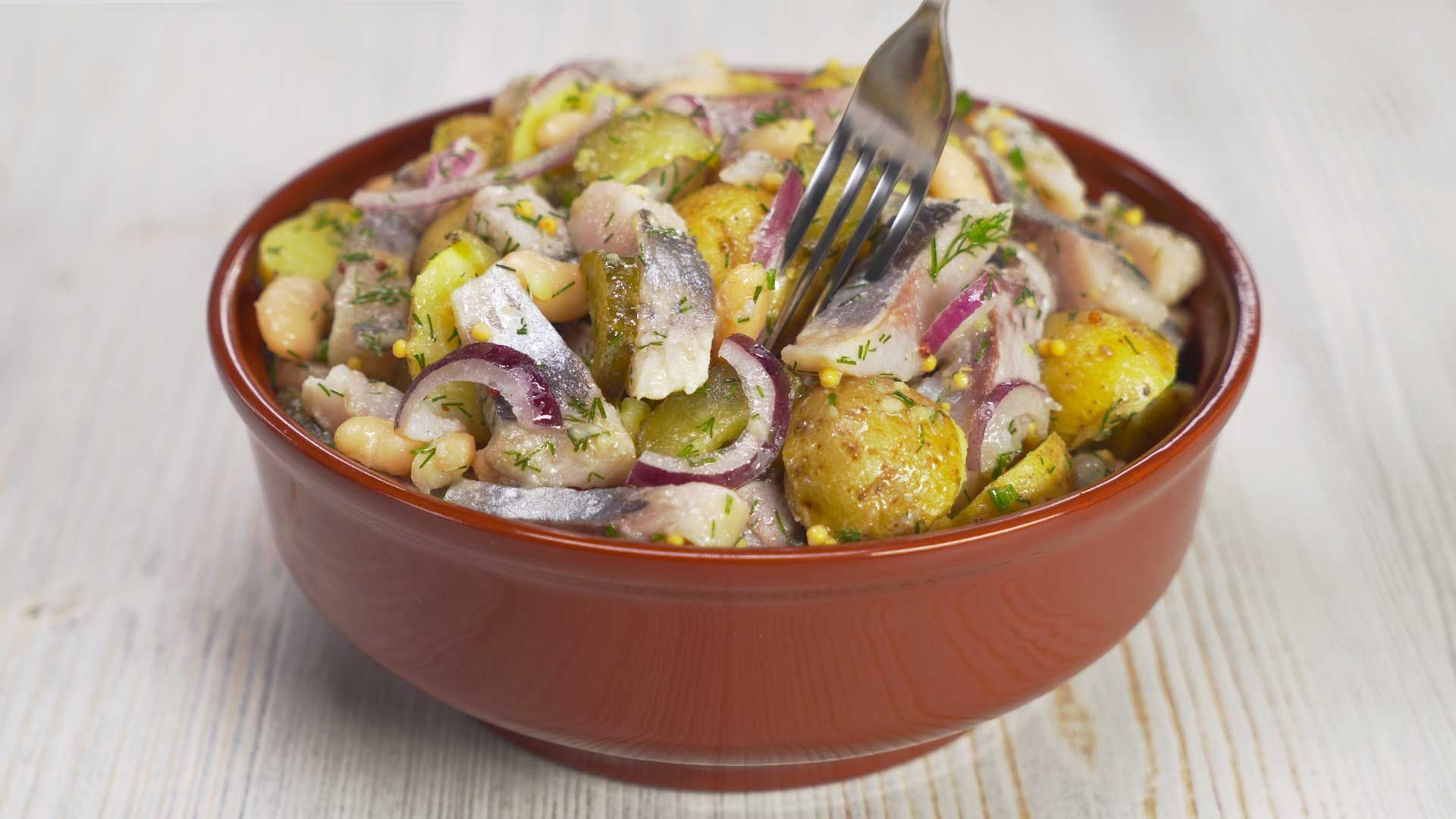 Салат картошка с селедкой и луком пошаговый рецепт с фото пошагово